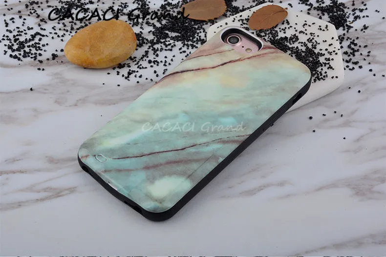 Мраморная батарея чехол для iPhone 6 s 6s 6 power Bank портативный зарядный чехол для iPhone 7 8 4,7 дюймов зарядное устройство чехол
