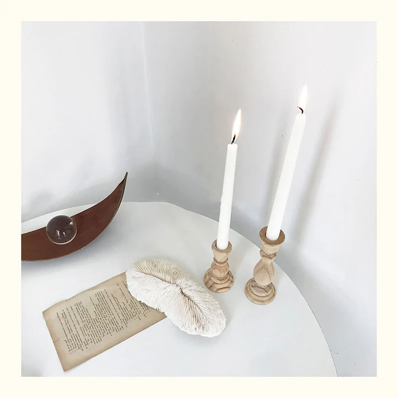 Unfinished Candlesticks Holders Wood Classic Craft Smoothed and Ready to Easily Paint or Decoration | Дом и сад