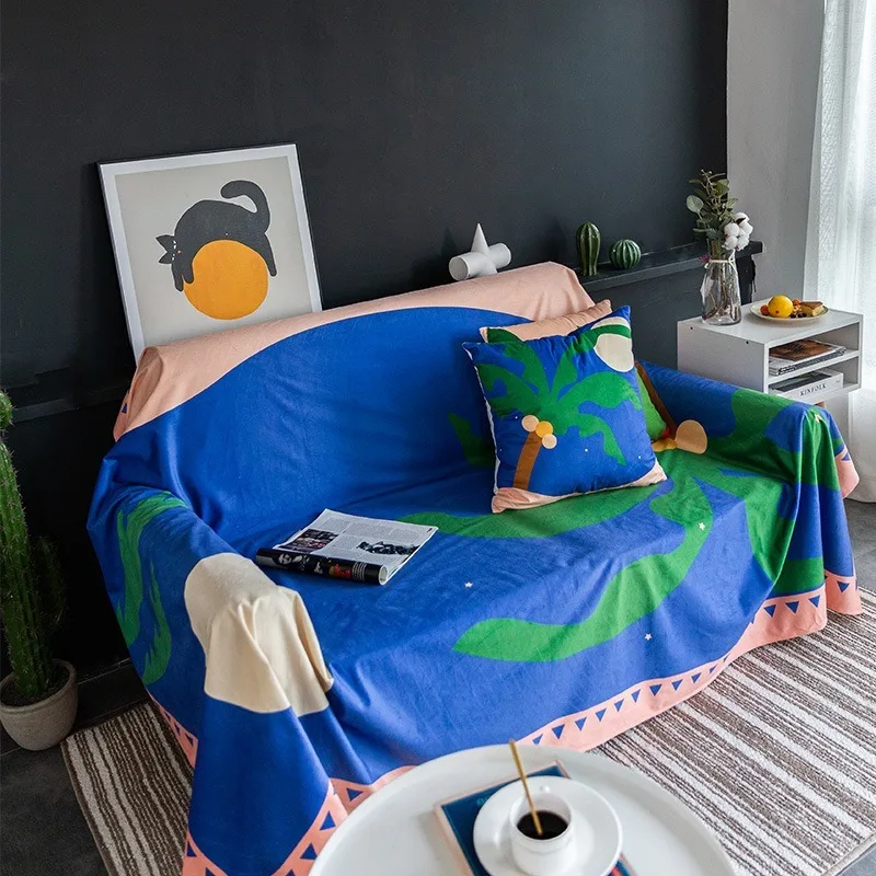

Simple Geometric Blanket Home Decor Sofa Towel Mat Cotton Couch Blanket Throw Chair Bed Rugs Wall Hanging