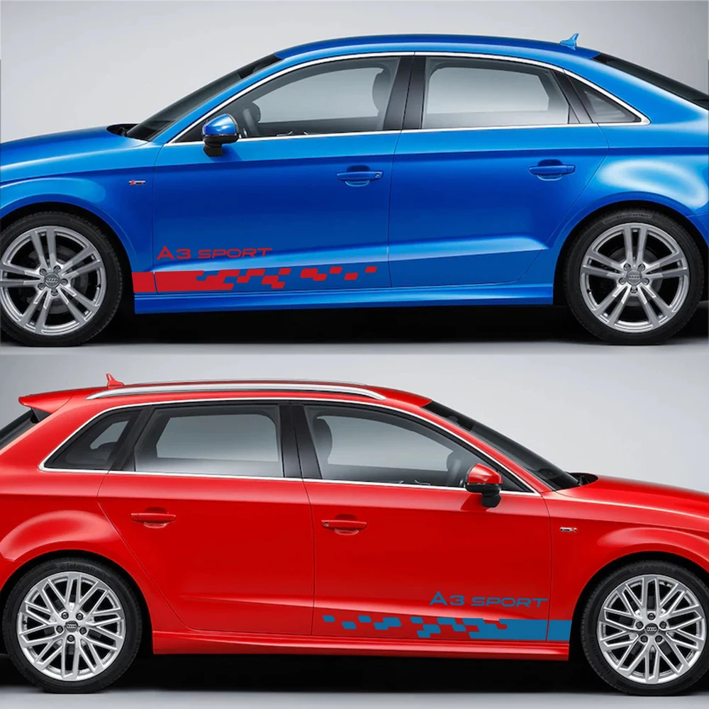 Для Audi A1 A2 A3 8P 8V 8L A4 B5 B6 B7 B8 B9 A5 A6 C5 C6 C7 A7 A8 Q2 Q3 Q5 Q7 Q8 TT автомобильные аксессуары сбоку