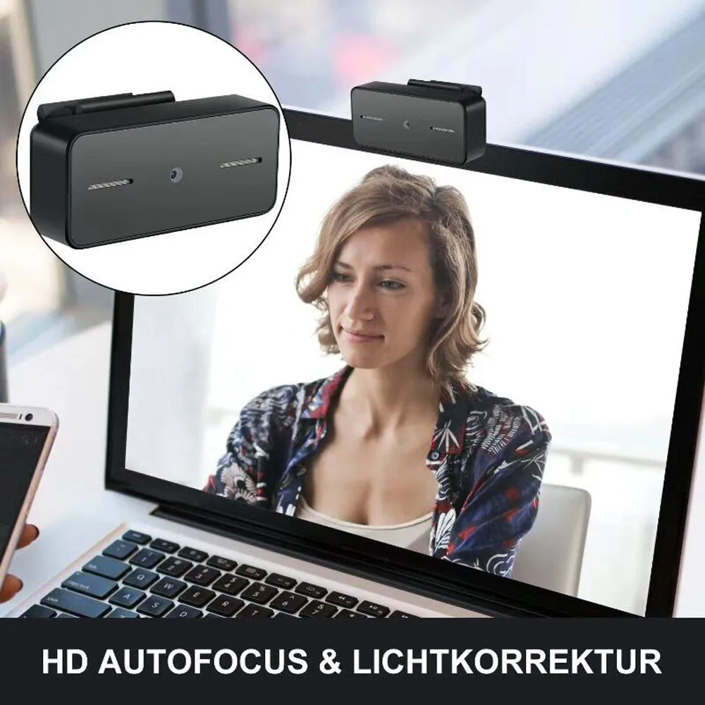 Usb 1080p Hd веб камера Веб Автофокус с микро видео вызовом для компьютера ПК