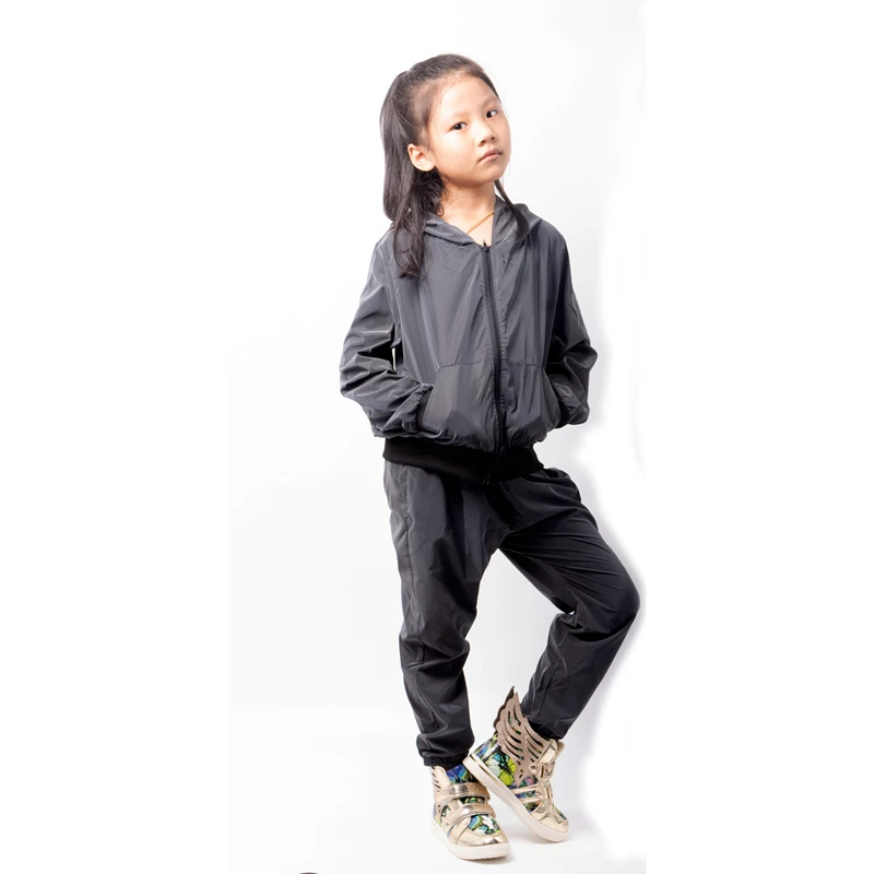 2021 Kids Adult Reflective Personality Casual  Spring Aummer Trousers loose Performance Dance Costume harem hip hop pants