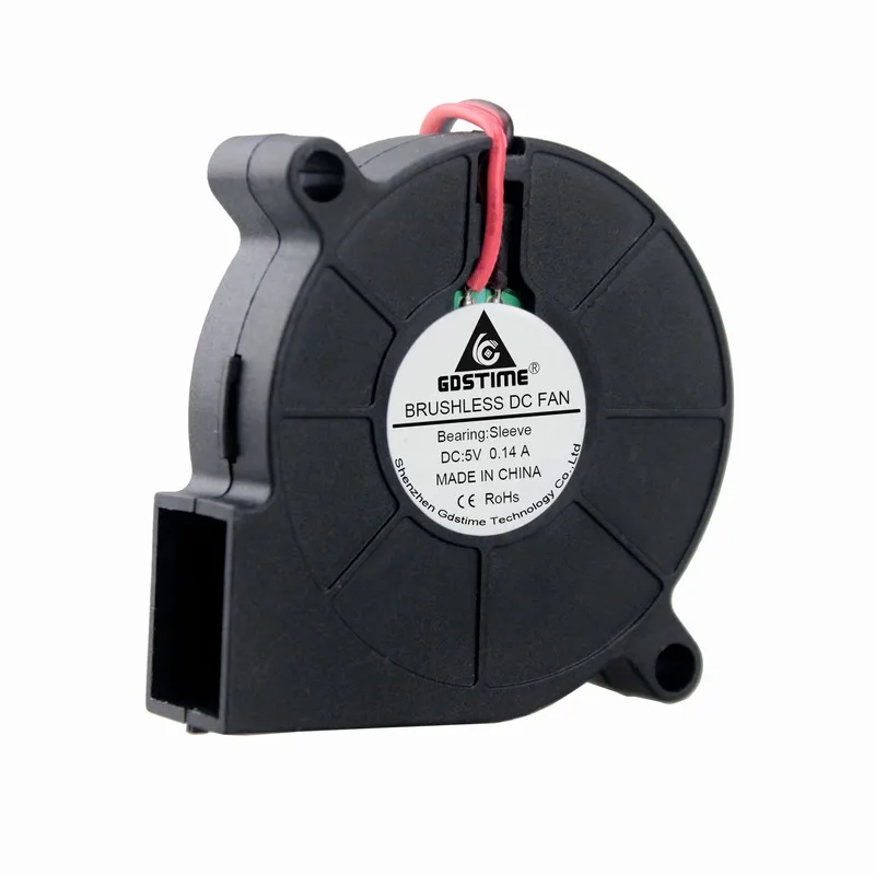 2 шт. партия Gdstime DC 5V 2Pin вентилятор 50 мм 50x50x15 5 см Бесщеточный Охлаждающий Высокая