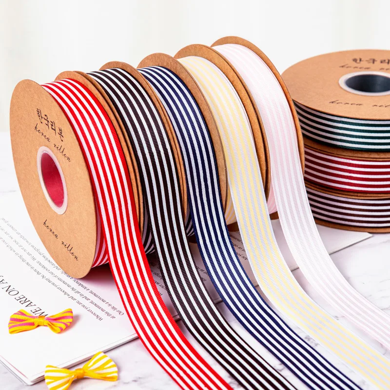 

Korean Vertical Threaded Ribbon Flower Packaging Ribbon Diy Gift Cake Baking Packaging Color Bandage Ribbon