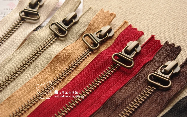 Кожаный кошелек сумка и аксессуары для сумок 20 ~ 30 см YKK 5 молния бронзового цвета