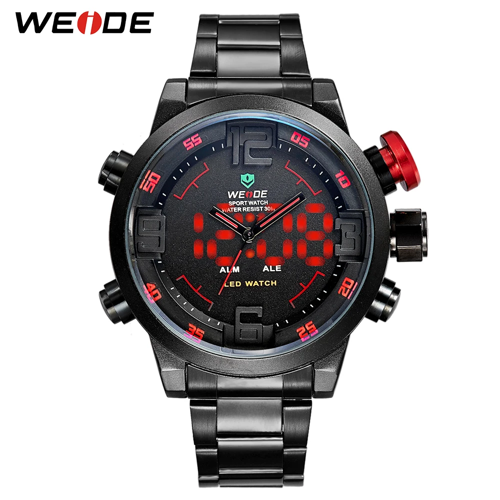 WEIDE мужские часы топовые брендовые роскошные светодиодные цифровые кварцевые