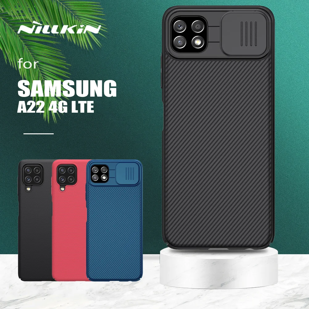 

for Samsung Galaxy A22 4G Case Nillkin CamShield Slide Camera Case Frosted Shield Textured Cover for Samsung A22 4G LTE Case