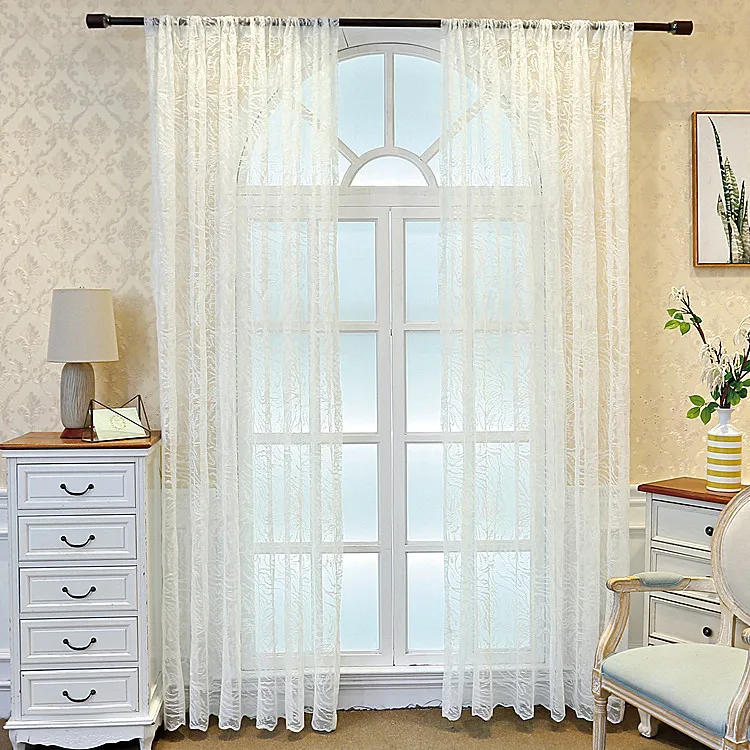 Белые оконные тюлевые занавески для гостиной спальни вуаль | Дом и сад