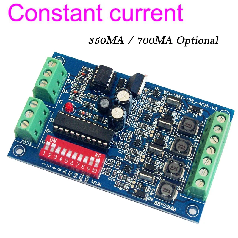 Контроллер светодиосветодиодный RGB RGBW 3CH 4CH DMX512 декодер 5 в 12 В 24 36 350 мА/700 мА DMX