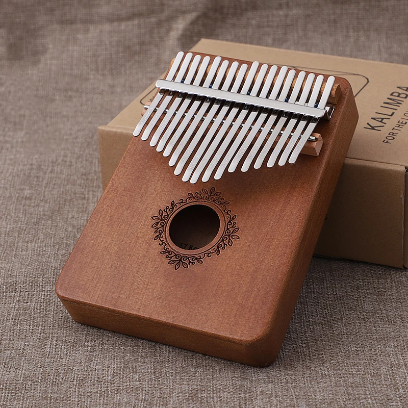 

17 Key Kalimba Thumb Piano Mahogany Musical Instrument Beginner African Kalimba with Accessory Instructions Tuning Hammer