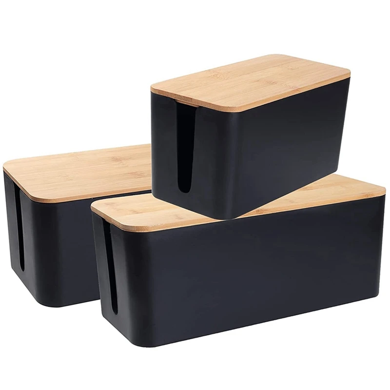 

3 шт. коробка для управления кабелями, коробка для управления кабелями, напольная Крышка для консилера, подходит для стола, ТВ-линии, компьют...