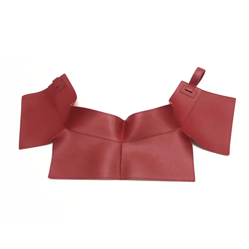 

Corset Belt PU Leather Cummerbunds DIY Female Dresses Skirt Waistband Solid Color Irregular Bow Waist Belt Extra Wide Belt