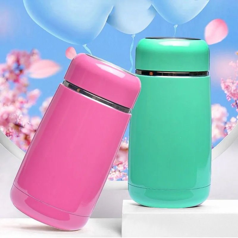 

Stainless Steel Children's Vacuum kettle Female Student Korean Version Cute Simple Small and Fresh Literary Water Cup Insulated