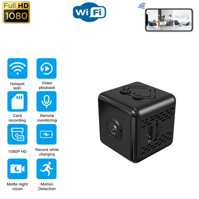 Мини камера с углом обзора 150 ° Wi Fi 1000 мАч|Камеры видеонаблюдения| |