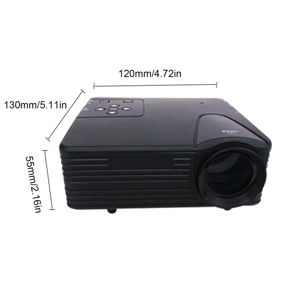 

H80 projector Portable Mini 640x480 Pixels Full HD 0 Brighter and clear LED Projector Video Home Cinema Theater