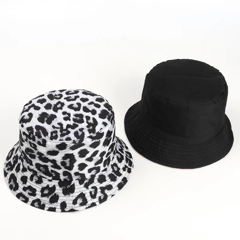 

2021 Cotton Leopard Print Bucket Hat Fisherman Hat Travel Hat Sun Cap Hats for Men and Women 328