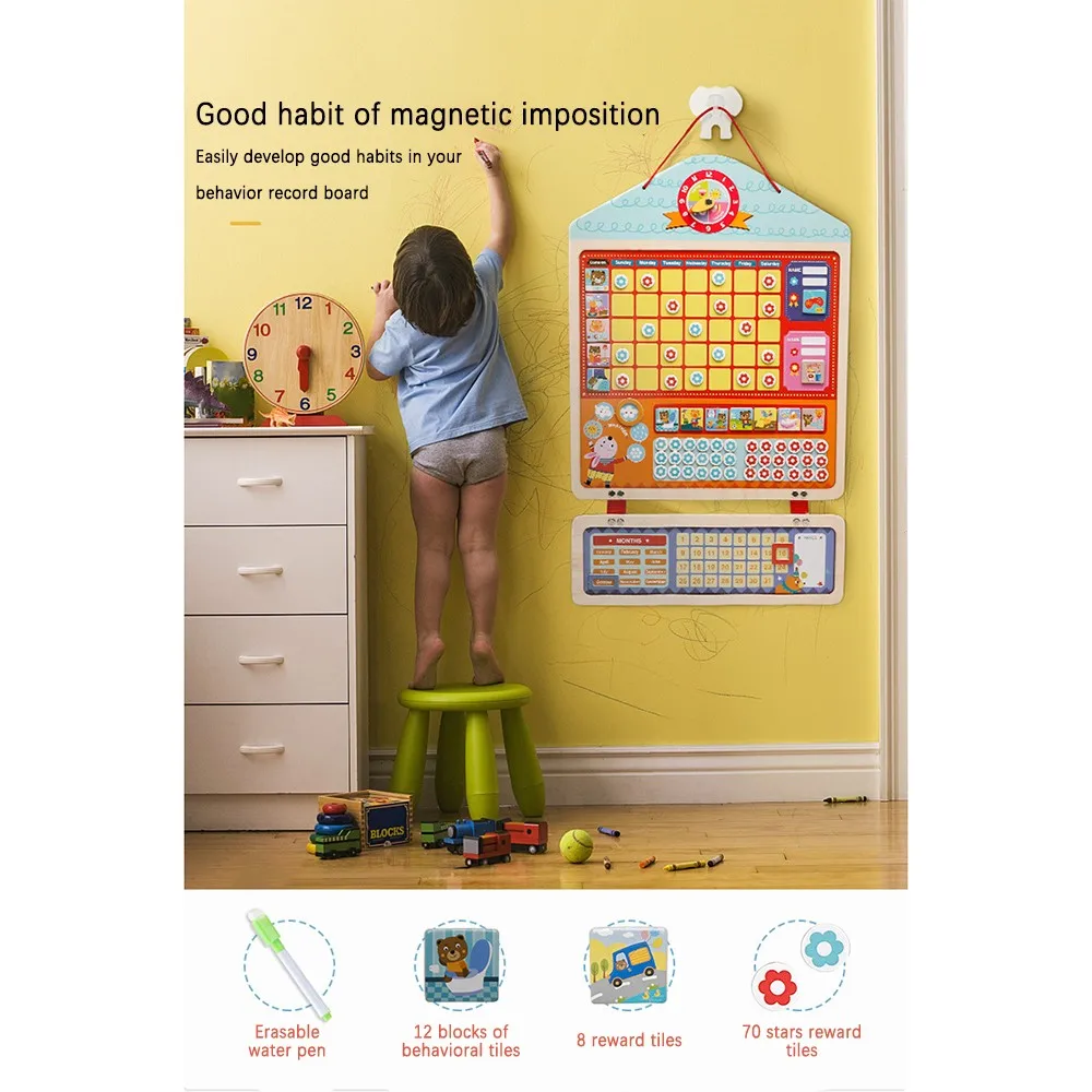 Деревянные Магнитные Развивающие игрушки с календарем |