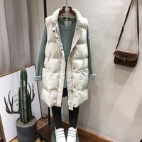 new 2021 fashion slim fit long vest women thicken cotton padded women winter vest sleeveless jacket women waistcoat