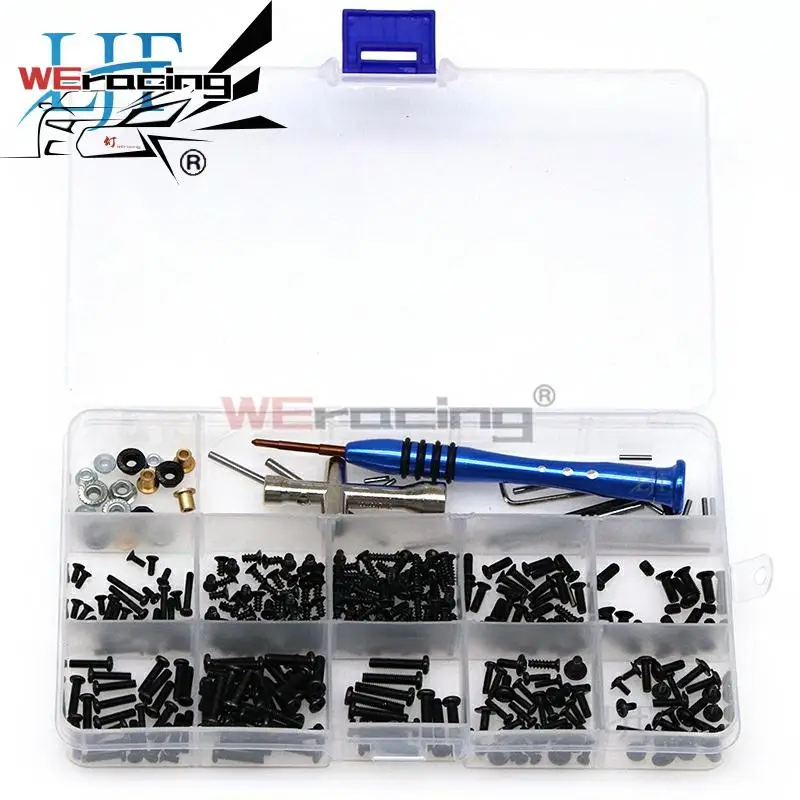 

1 set Screws Bolt Repair Tool Box Kit Set 316 pcs Whole vehicle screw tool for Wltoys 1/14 144001 RC Car L08