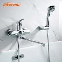accoona bathroom bathtub faucet hot and cold water outlet pipe bath mixer with shower head chrome bathtub faucets a7108