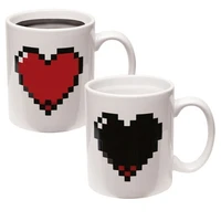 simple heat induced discoloration love mug heart shaped confession ceramic cup birthday gift