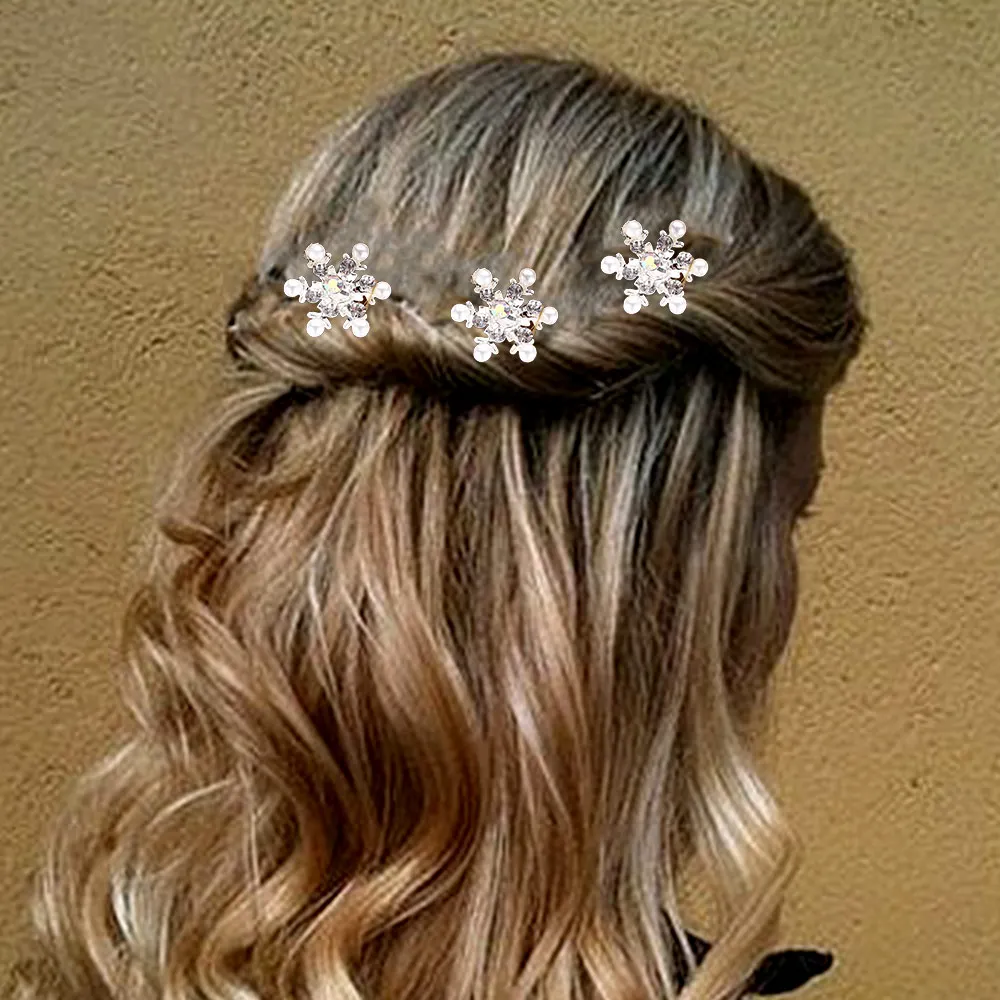 5 шт. Снежинка цветок шпилька для волос модные ювелирные изделия прекрасный