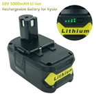 Сменный литий-ионный аккумулятор 18 в 5000ач для Ryobi ONE + инструмент RB18L50 P108 P107 P122 P104 P105 P102 P103, Аккумуляторная дрель, электроинструменты