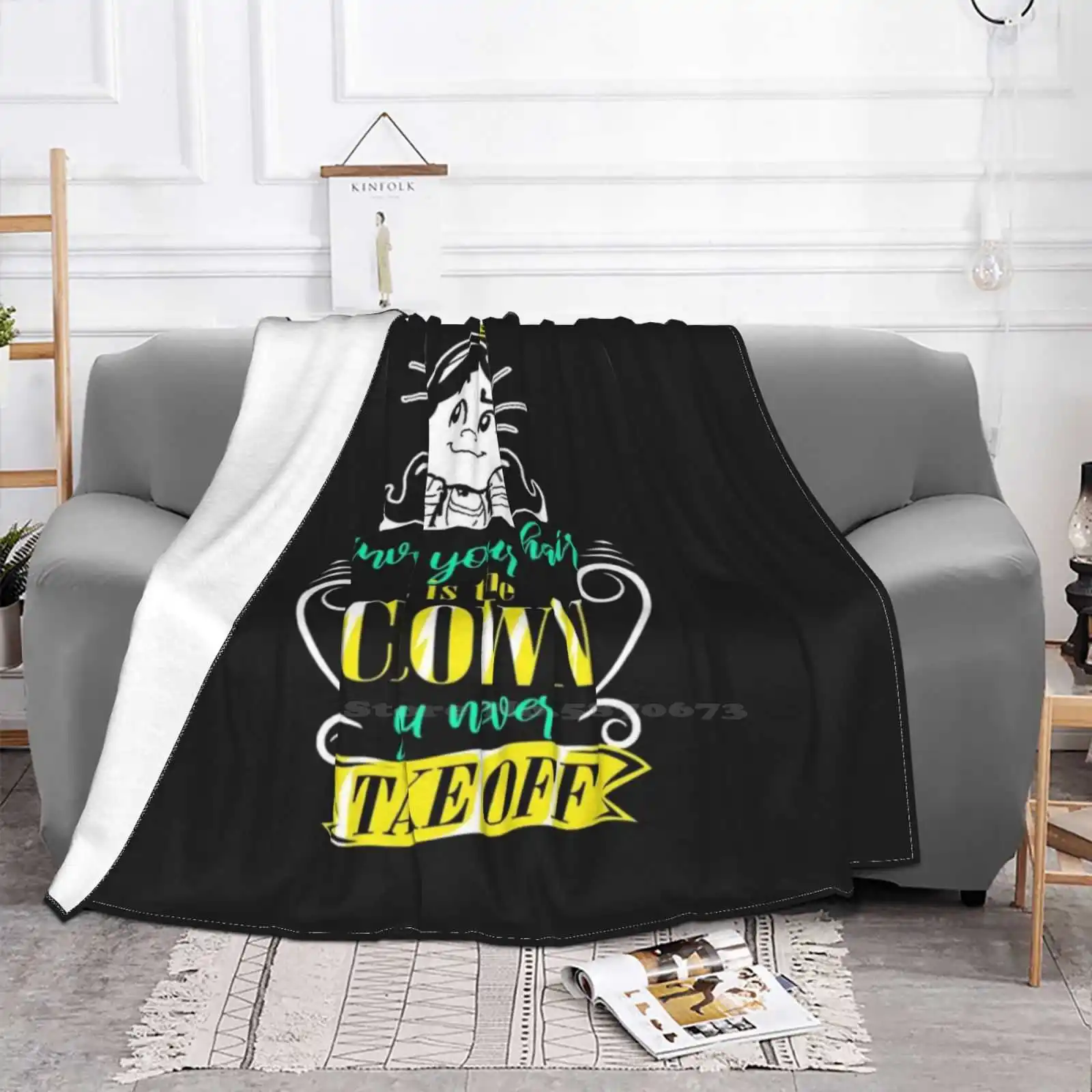 Парикмахерские ножницы для ухода за волосами Салон Продаётся Печать Высокое Качество Теплое фланелевое одеяло Цитаты Мемы Юмор