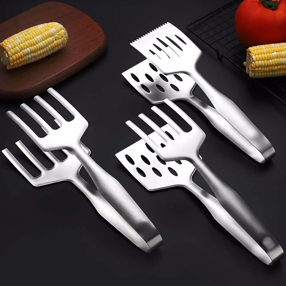 

Stainless Steel Grill Tong Heat Resistant Cooking Tongs for Grilling BBQ Frying Flipping Kitchen Use