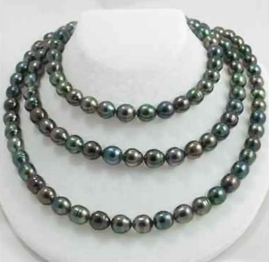Модные украшения бесплатная доставка таитянское черно-зеленое жемчужное