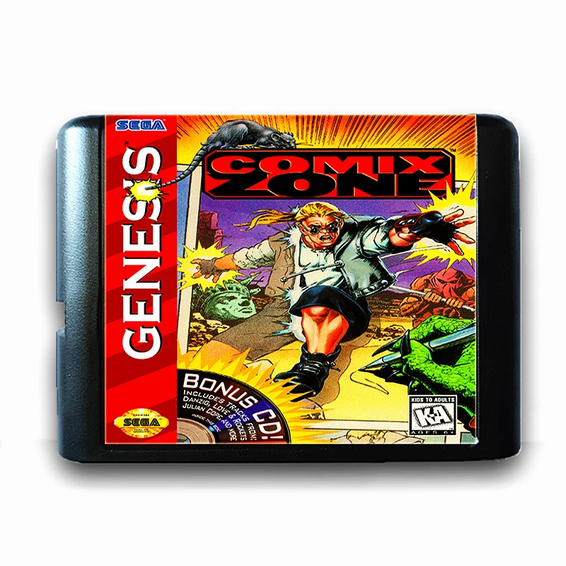 Comix Zone для 16-битной игровой карты Sega MD Mega Drive видеоигровой консоли Genesis PAL USA JAP |