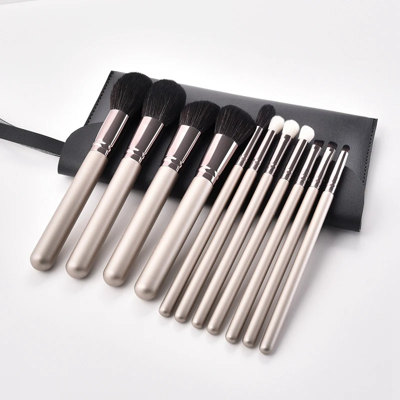 

11Pcs Luxury Champagne Makeup Brushes Set Blusher Concealer Eyebrow Brush Kit Beauty Powder Foundation Eyeshadow Brush