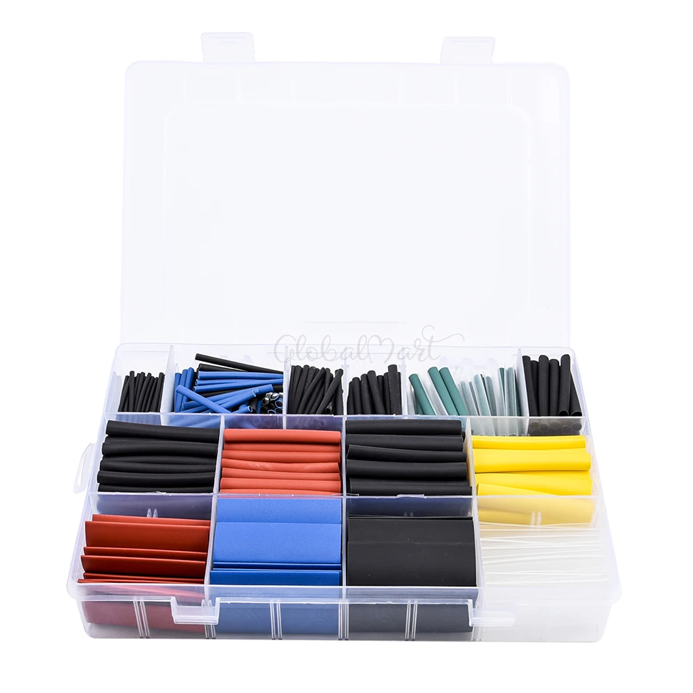 580 шт 2:1 обернуть провода кабель изолированный полиолефин Термоусадочная труба