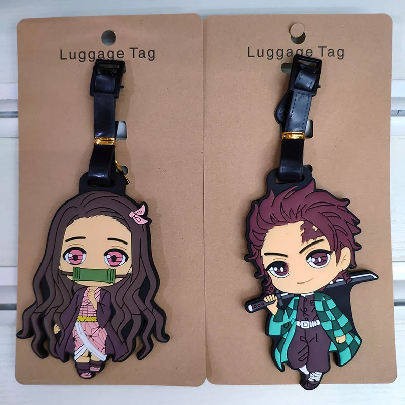 Этикетка для багажа Demon Slayer Kimetsu No Yaiba силиконовая этикетка чемоданов