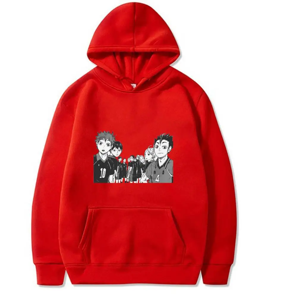 

Haikyuu Japan Anime Kageyama Hoodie Male Hip Hop Karasuno High School Sweatshirt 2021 Funny Streetwear Fashion Fleece Hooded Men