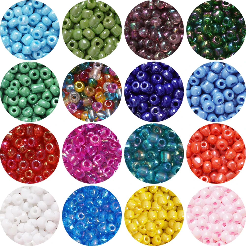 

Acrylic Charm Czech Glass Round Beads Glitter Seed Beads DIY Bracelet Necklace Charms For Jewelry Making 2/3/4 mm