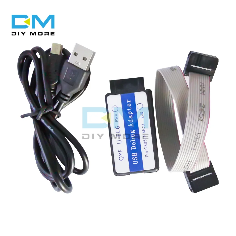 C8051F Эмулятор загрузчика программатор JTAG/C2 U-EC6/EC3 USB отладочный адаптер 3 V-5V C8051F00