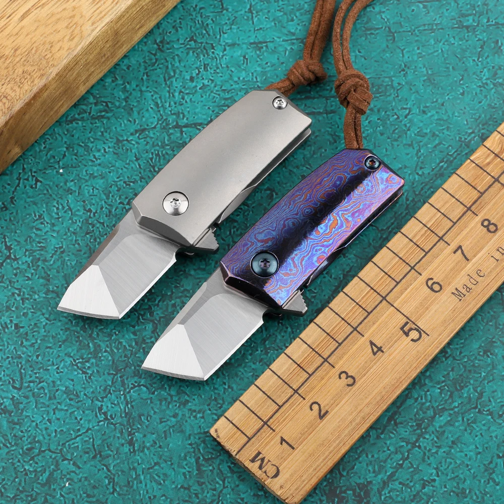 

Mini M390 steel titanium handle folding knife pocket chef knife outdoor survival tactical knife self-defense pocket knife