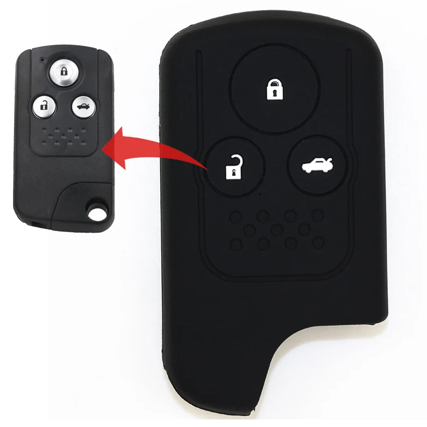 Моющийся силиконовый чехол для автомобильного ключа с 3 кнопками 1 шт. Honda Accord CRV