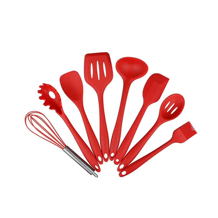 

Silicone kitchenware 10-piece set or 8-piece set non-stick pot silicone kitchenware set environmental protection cooking shovel