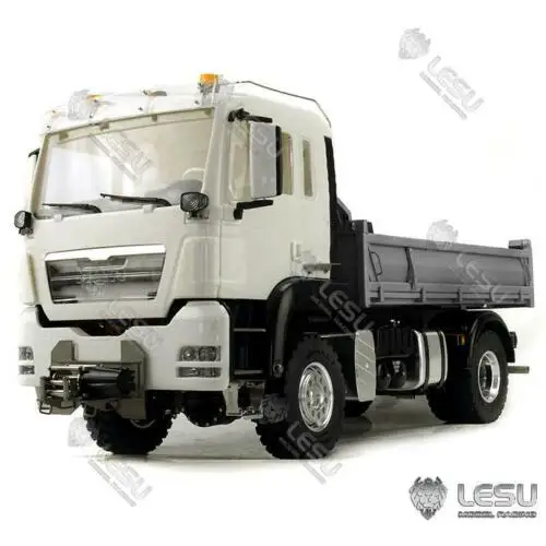 

LESU Metal 4*4 Chassis 1/14 MAN TGS Cabin Dumper Truck Tipper A Model W/ Light Sound Motor ESC TH16798-SMT5