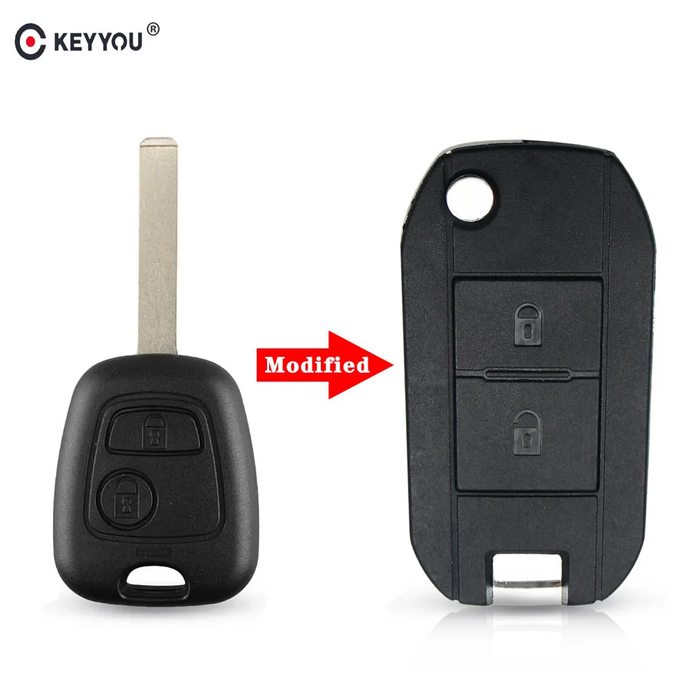 Пульт дистанционного управления KEYYOU для Citroen C1 C2 C3 C4 C5 C8 Xsara Peugeot 307 107 207 VA2 лезвие 2