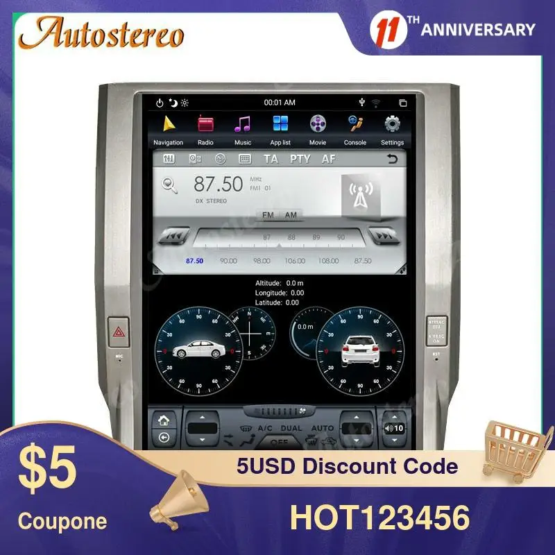 

Android 9 128 ГБ для Toyota Tundra 2014 + Tesla радио стиль автомобиль GPS навигация авто стерео головное устройство мультимедийный плеер музыкальная лента