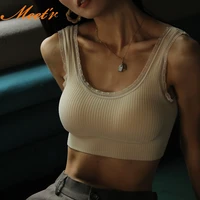 meetr sexy lace soft bra women wire free top padded lingerie push up breathable bralette underwear seamless vest intimates