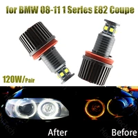 high power canbus 120w 6000k white led angel eye halo ring led marker for bmw 2008 2011 1 series e82 coupe super bright