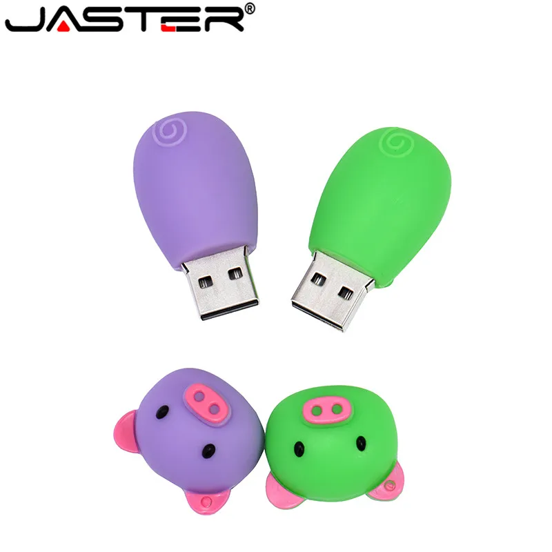 Флеш накопитель JASTER в виде мультяшной розовой свиньи 4 ГБ 8 16 32 64 Usb флеш USB 2 0 диск