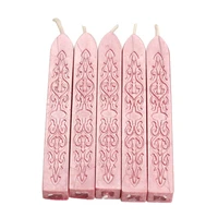 set of 5 square candle wax with wick sealing wax stick for home party festival candlelight dinner vfd