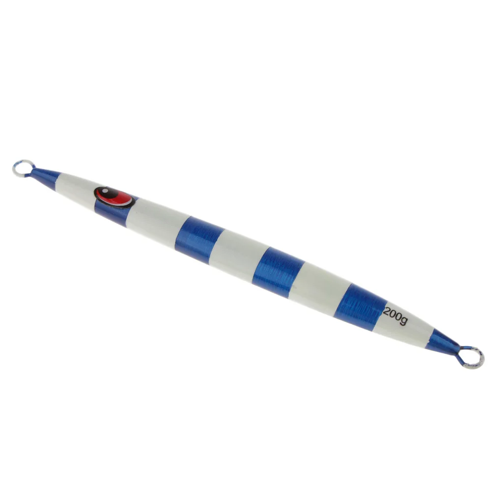 Blue 200g 19.8cm Metal Fishing Lures Vertical Jigging Bait Hard Heavy Weight Hard Bait Crankbait for Casting - Цвет: Blue