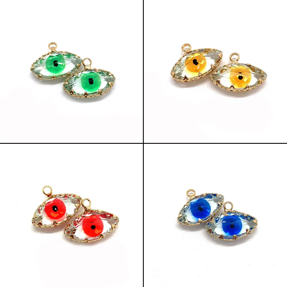 

Подвески для изготовления ювелирных изделий, разноцветные золотые и хрустальные подвески, серьги «сделай сам», Аксессуары для ожерелья, 10 ш...