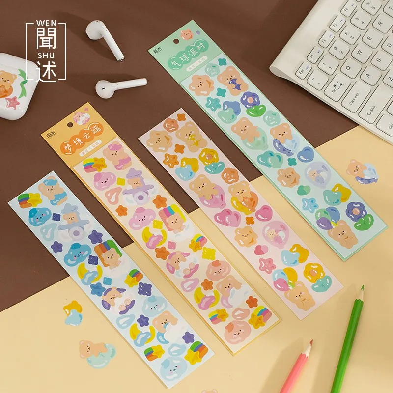 

2 Sheets Cute Korean Stickers Set Kawaii Bear Planner Stickers For Journals Scrapbooking Planners Cards Diy Stationery Stickers